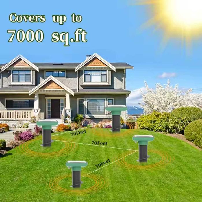 Отпугиватель крыс, змей, сусликов, мышей, кротов, на солнечной батарее