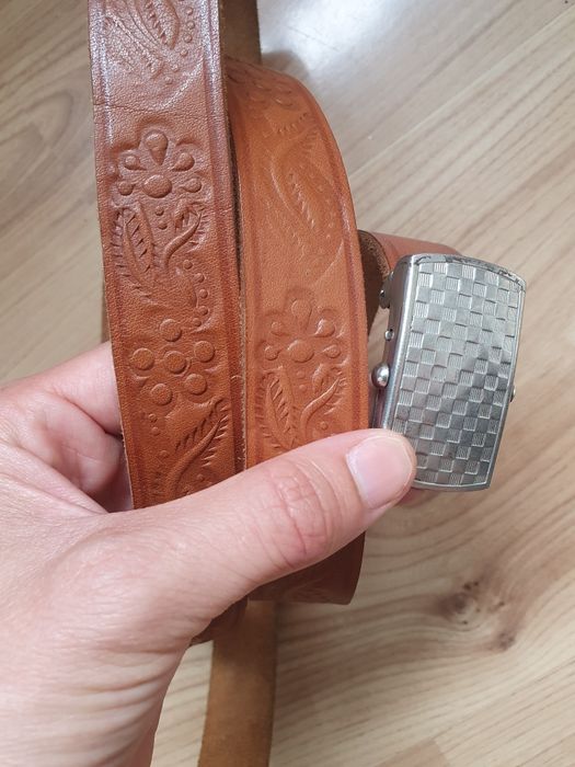 Curea nouă de piele cu imprimeu floral 150 cm