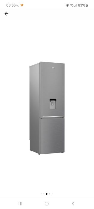 Хладилник с фризер Beko RCSA406K40DXBN, 386 л, Клас E Диспенсър за вода H 202.5 см