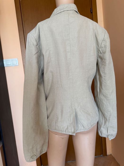 Дамско ленено сако H&M в бежов цвят,размер 40