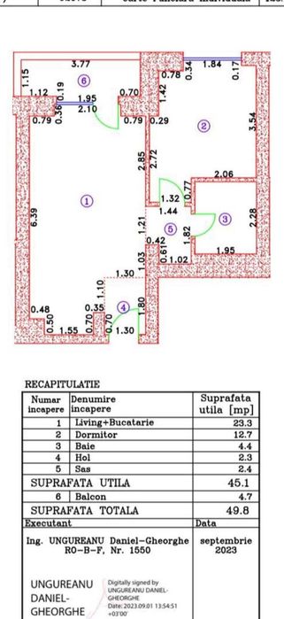 inchiriez apartament 2 camere Cortina North