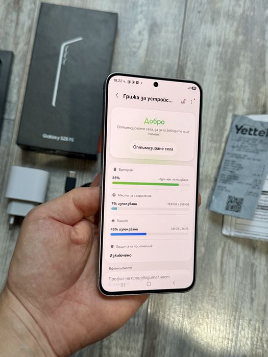 Samsung Galaxy S25 FE  GB 8 GB Ram Dual Sim Гаранционен Като Нов 99 % battery