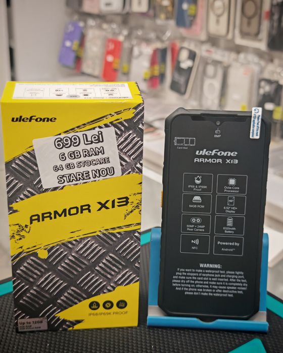 Ulefone Armor X13, 6/64 GB, Nou, 2 ani garanție