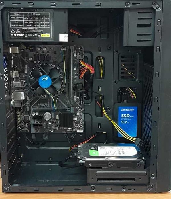 Компьютер i3 9100/SSD 512GB/ HDD 1 Tb/ ОЗУ 16 GB/ Монитор Asus 21.5"
