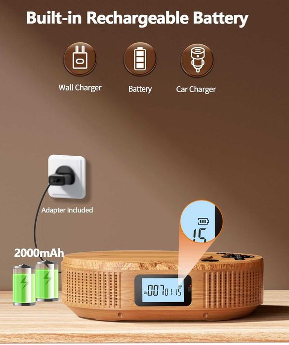 Преносим CD плейър и Bluetooth високоговорител