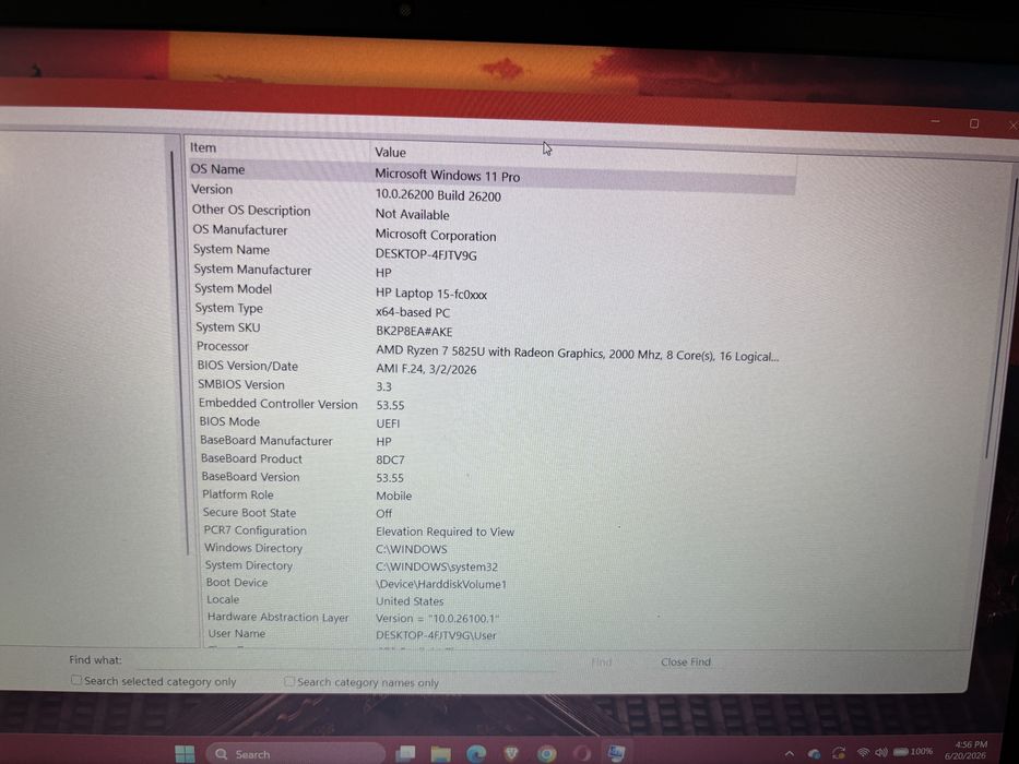 Laptop HP 15-fc0048nq, Ryzen 7 5825U, 16GB RAM, SSD 512GB – Ca nou