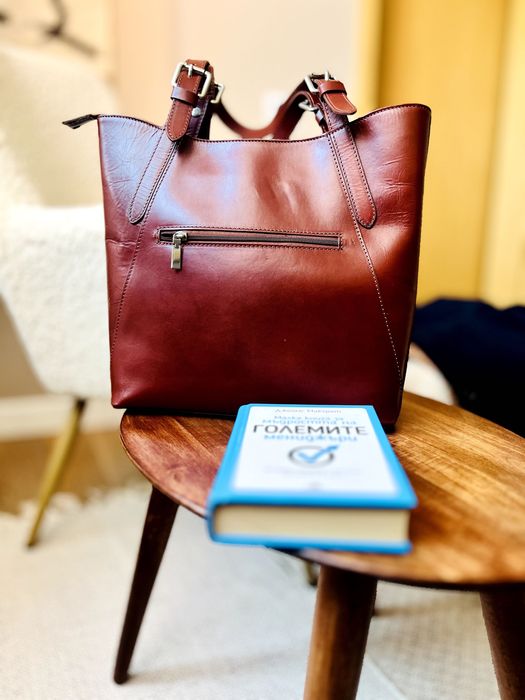 Нова кожена чанта Vera (Италия) / Brand new leather bag Vera (Italy)