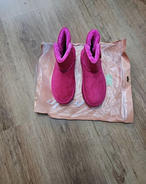 Cizme tip ugg roz