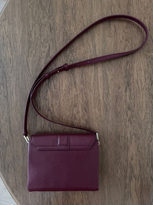 Чанта Furla Sofia Grainy в цвят бургунди