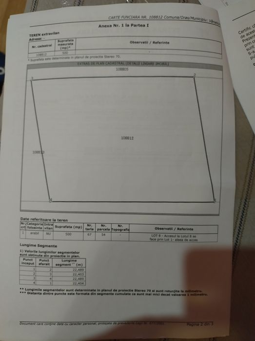 Teren pentru casa sat Costi