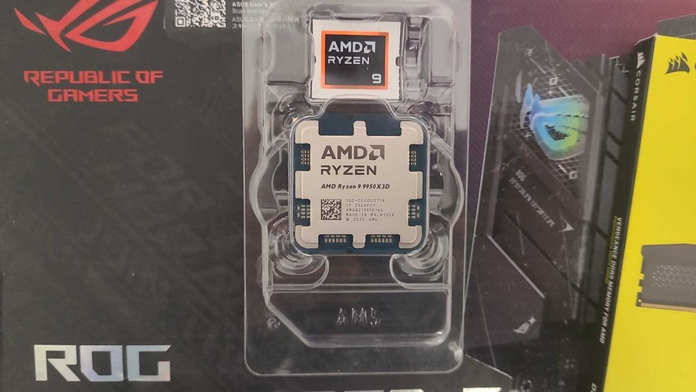 Kit  AMD Ryzen 9 9950X3D + ASUS ROG STRIX B850-F Gaming + 32GB DDR5