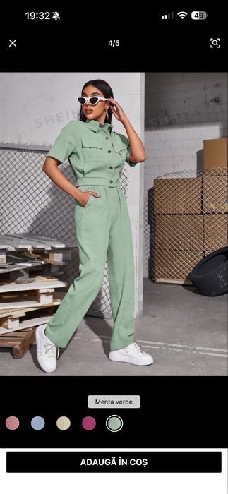 Bluza si pantaloni din velur cu buzunare