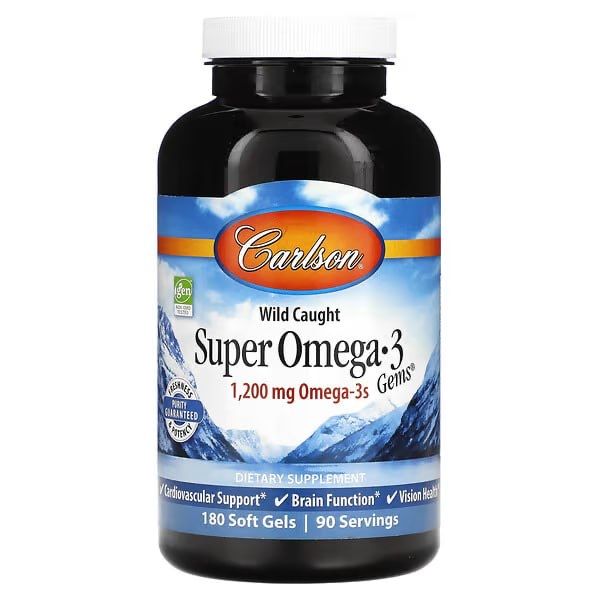 Carlson, Super Omega-3 Gems®,180 капсул