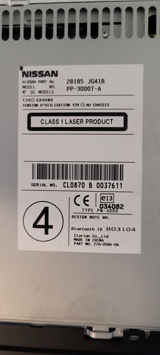 Radio CD Player Original Nissan X-Trail T31 (2007-2014) – ABSOLUT NOU, Bluetooth, Magazie 6 CD