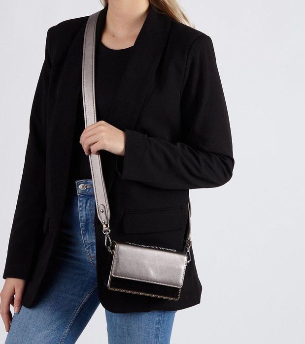 Valentino By Mario Valentino Meydani Мини Клъч дамска чанта-сребриста