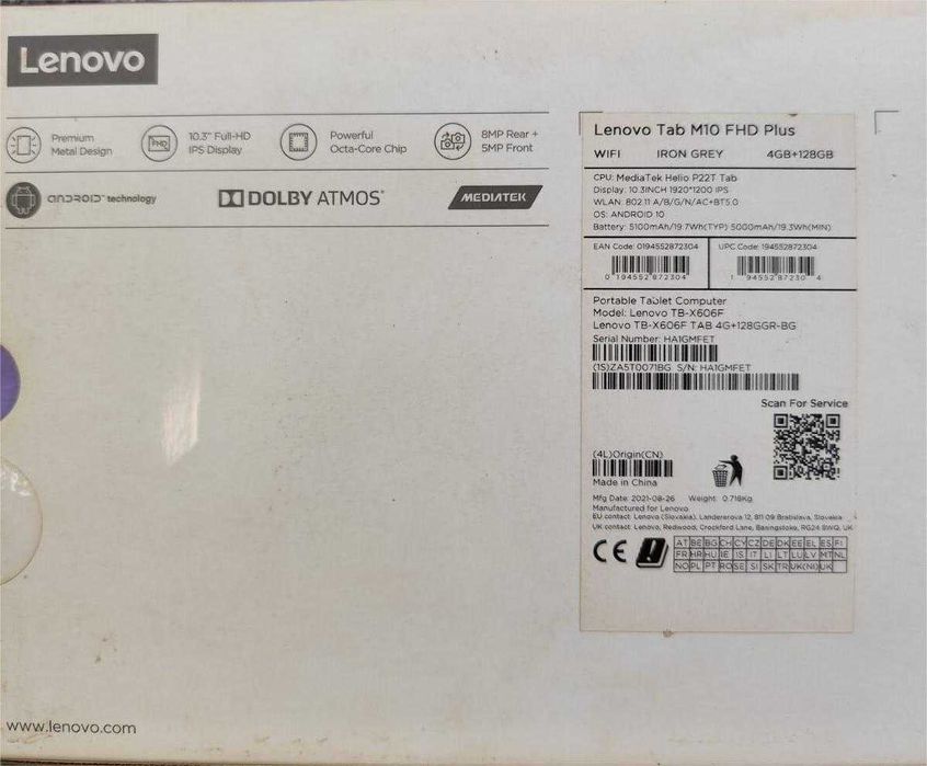 Tableta Lenovo Tab M10 FHD Plus
