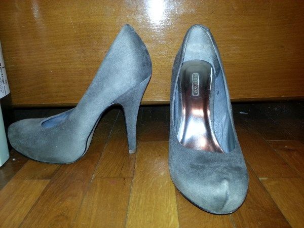 Pantofi toc gri 39