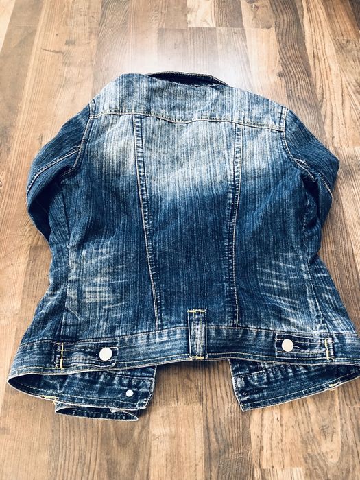 Geaca blugi Terranova/ Denim marime S+ bluza neagra