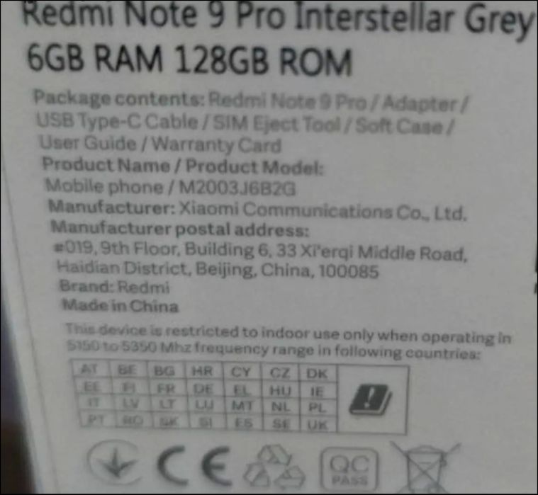 Redmi Note 9 Pro 6/128Gb.