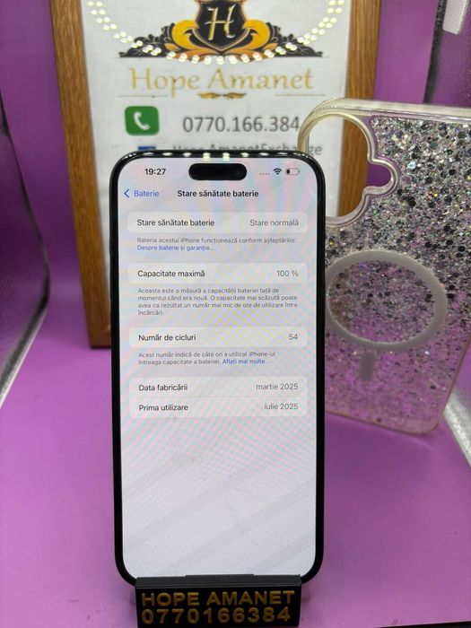 HOPE AMANET P2-Iphone 16 plus 128 GB/100% BAT 54 cicl