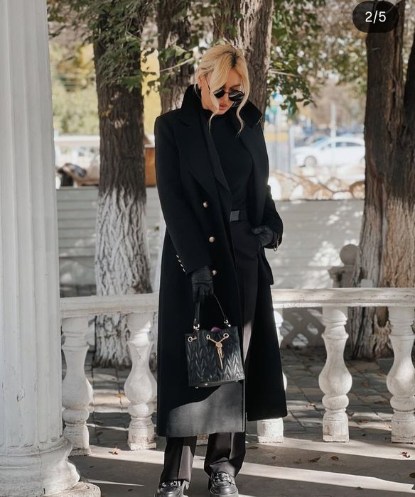 Пальто чёрное Balmain, Турция