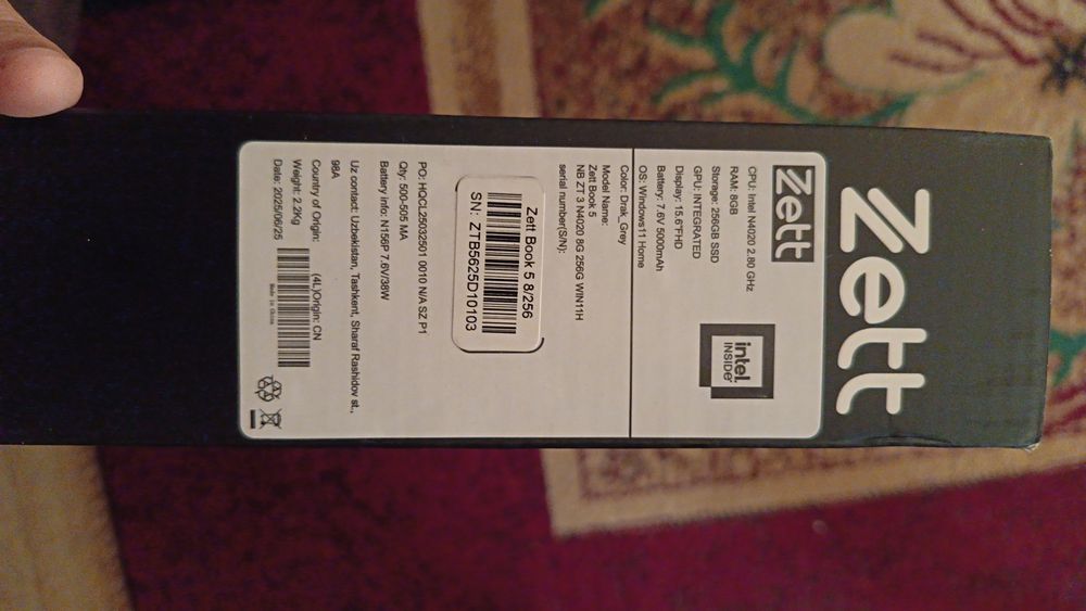 Zett book5 8gb 256gb