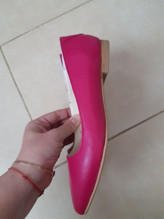 Balerini fucsia piele marimea 35