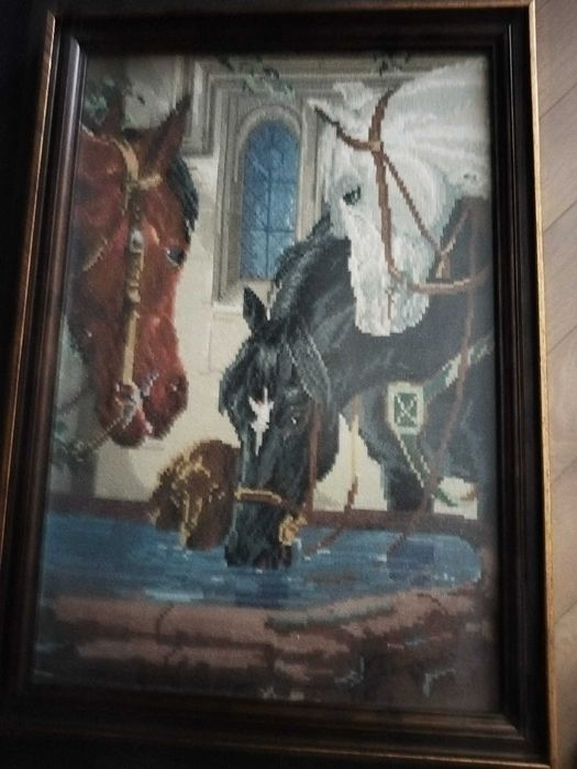 Гоблен - Коне на водопой