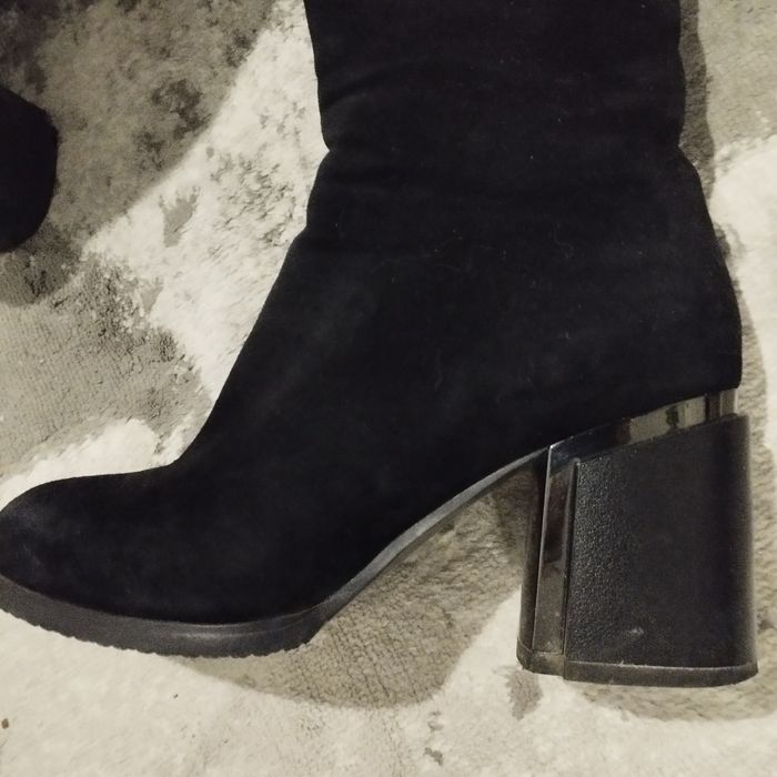 Сапоги замшевые, зимние