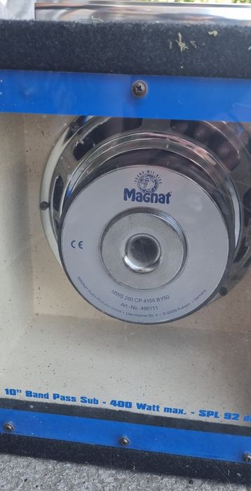 Комплект автомузика: Субуфер Magnat 10" Band Pass + Усилвател Nitro (400W max)