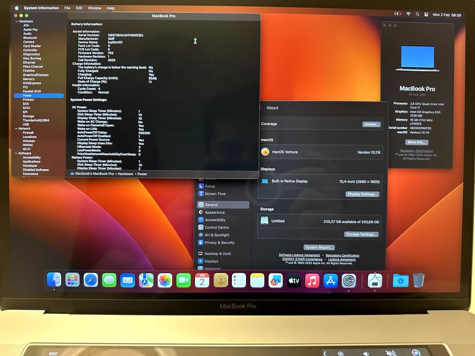 Macbook Pro 15 - 2017 i7 2.8 GHz, 16 GB RAM 256 GB | 1 TB SSD Touchbar