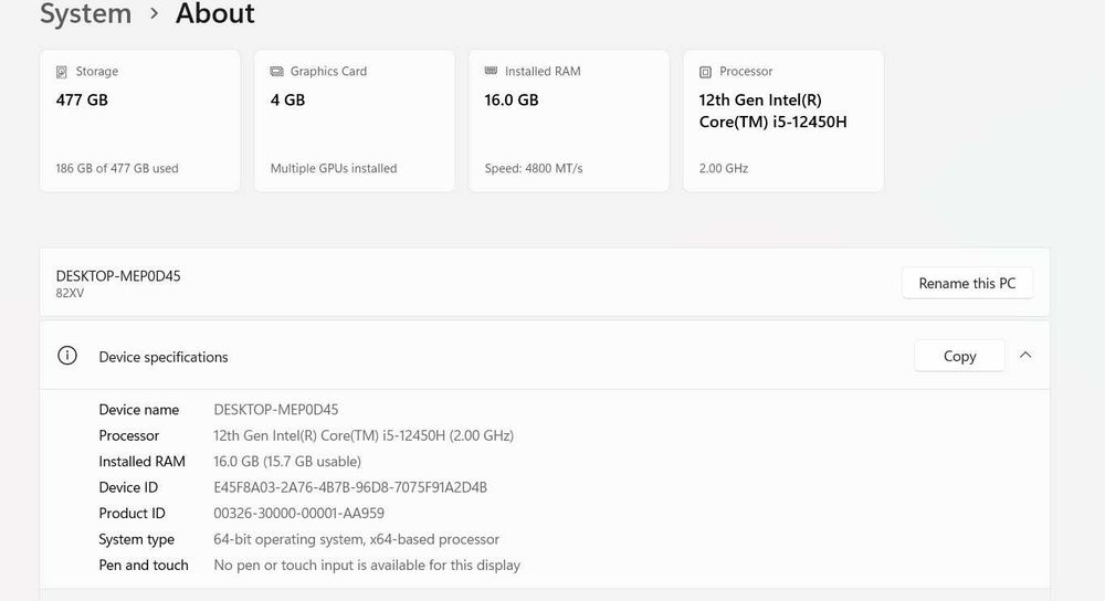 Lenovo LOQ 15irh8