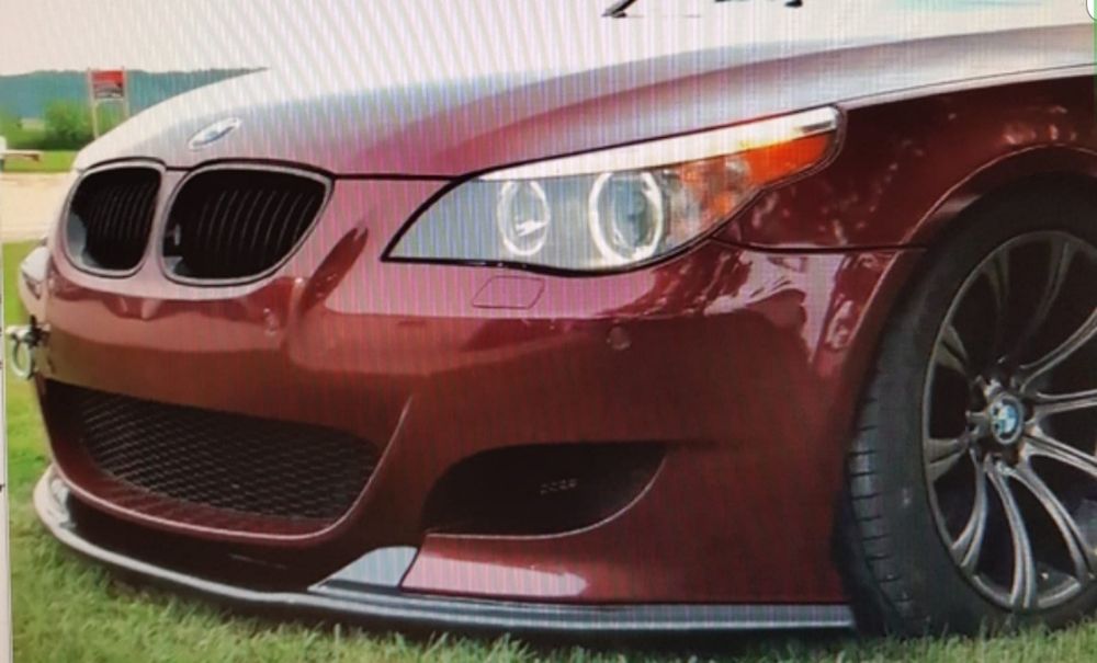 Преден лип спойлер за бмв е60 е61 м тех / добавка за предна броня / bmw e60 e61 m tech lip / нож