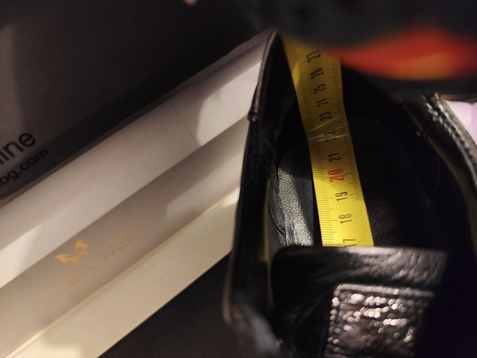 Обувки естествена кожа на платформа