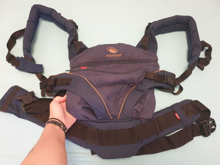 Sistem de purtare pentru copii Port-Bebe XT, Denim Blue, Manduca