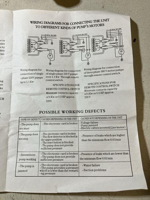 Prescontrol/Control automat pentru pompa apa