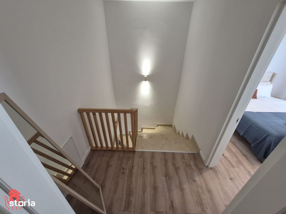 Tunari-PRIMA LOCUIRE, 3 camere curte, piscina exterioara, mobilat luxu