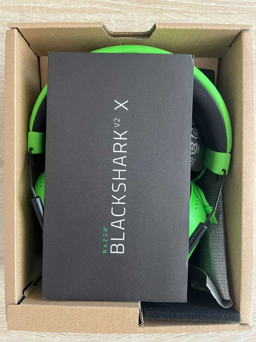Гейминг слушалки Razer - BlackShark V2 X, Зелени