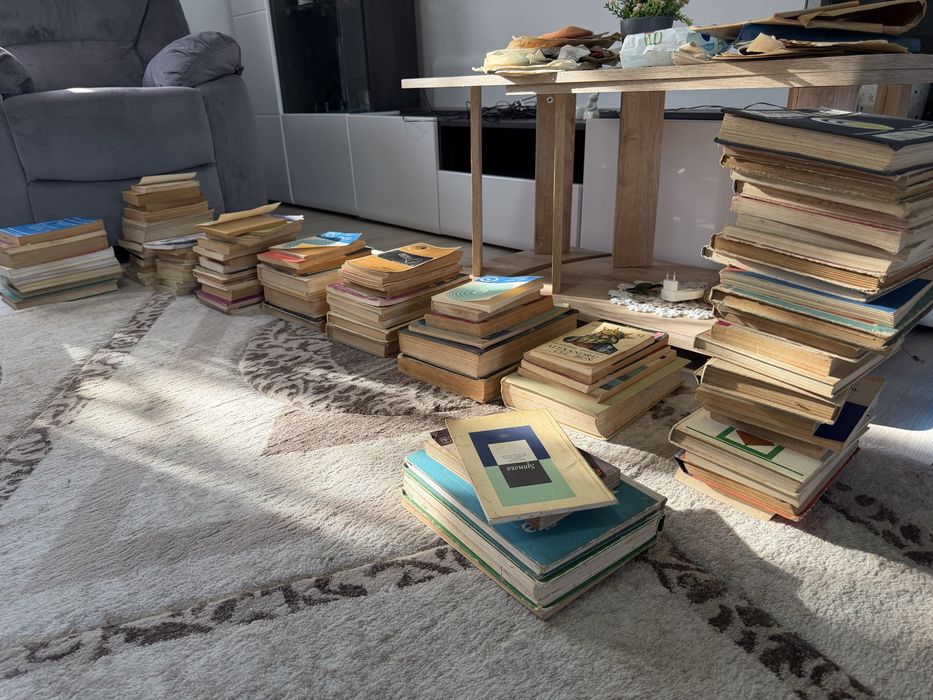 Lot  cărți vechi – fizică, matematică, chimie, literatură, contabilitate și lectură