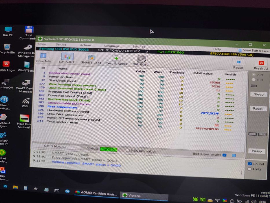 ssd Samsung 860 EVO 500gb 99%