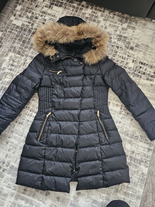 Дамско елегантно яке с естествен пух