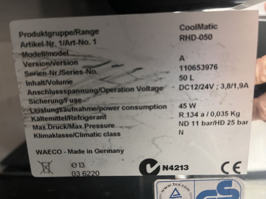Frigider waeco camion/rulota/auto 12/24 w cu freon