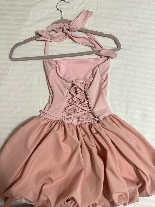 Розова рокля размер с