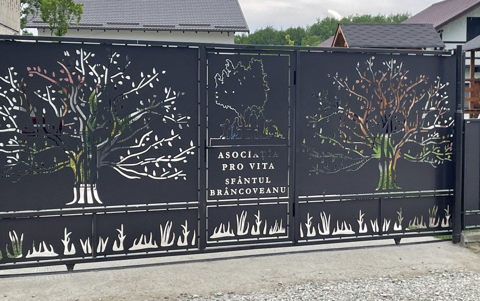 Garduri și porți din tablă decupata  garduri tip jaluzea șipcă