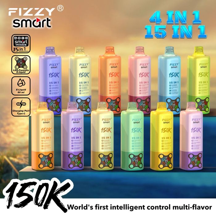 Vape Fizzy 15 in 1 150,000 reincarcabil model nou butoane speciale