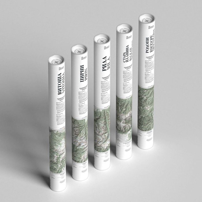 Плакати - Планински карти – 5 планини