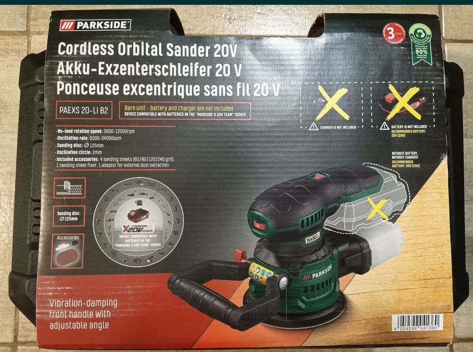 Parkside slefuitor orbital rotativ cu excentric polish baterie 20V 8A