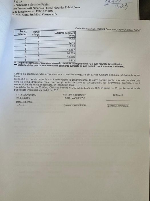 Ofer spre vanzare teren Intravilan în Viile Satu Mare