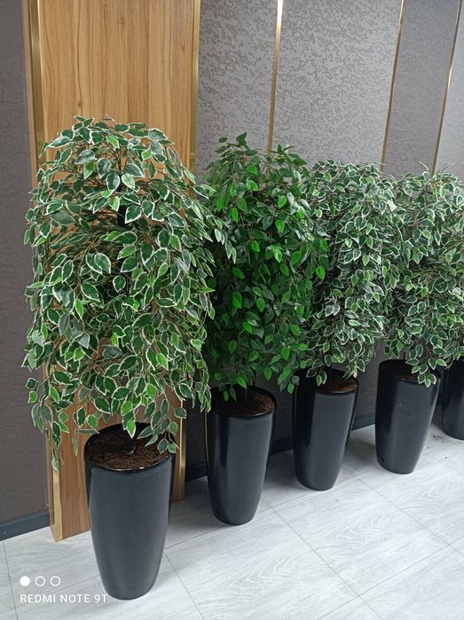 Перечисленные искусственный цветы и деревья