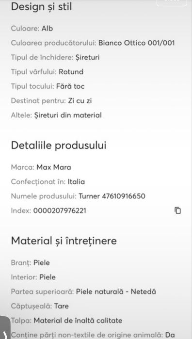 Max Mara Sneakers Tuner alb, noi, 38 1/2